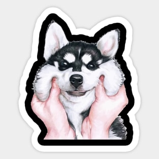 Cute Wolf Hand Sticker